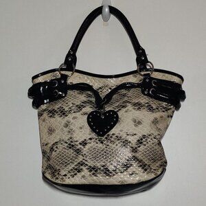 blu:pepe Y2K Faux Snake Skin PVC Tote Bag!
